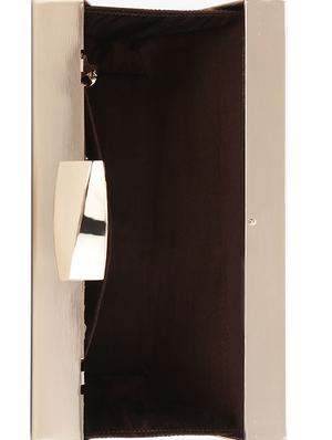 gold leatherette (pu) box clutch - 16891512 - Standard Image - 3