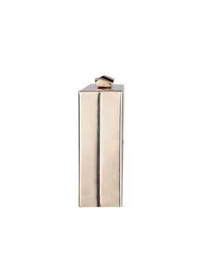 gold leatherette (pu) box clutch - 16891512 - Standard Image - 4