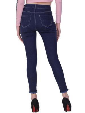 frayed hem high rise jeans - 16891575 - Standard Image - 3