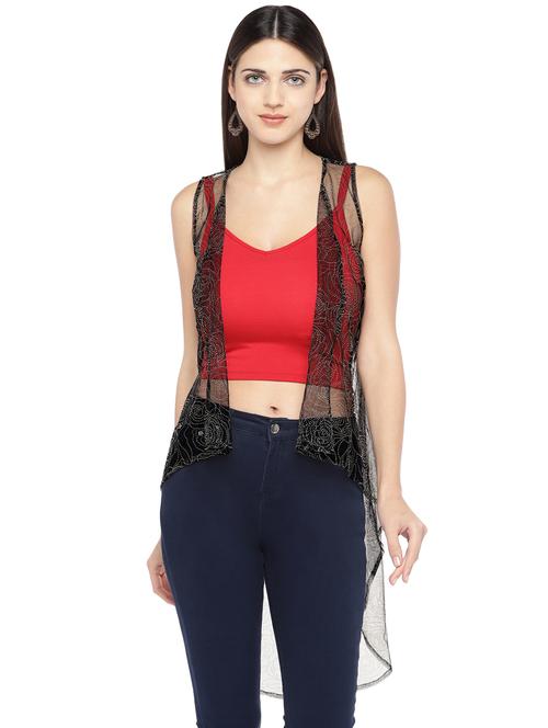 high low embellished shrug - 16893079 - Standard Image - 1