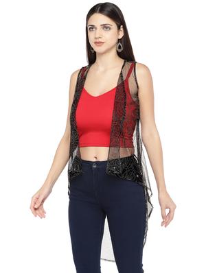 high low embellished shrug - 16893079 - Standard Image - 2