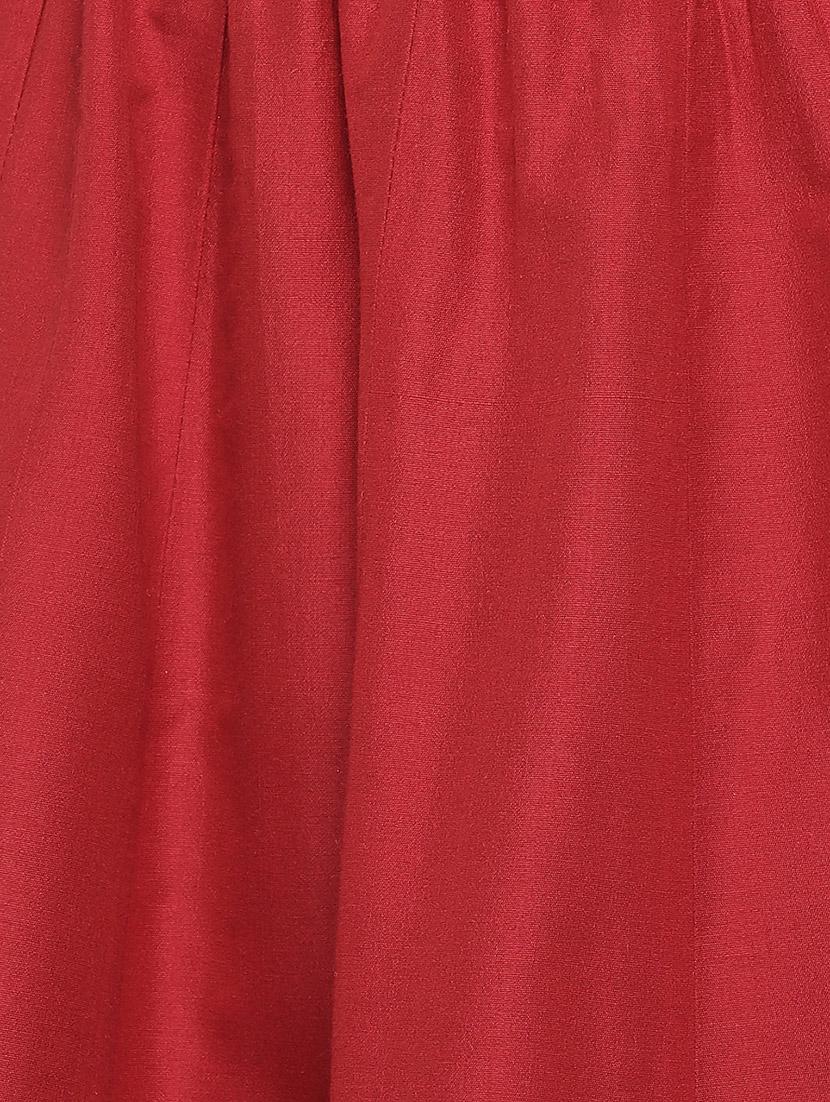 red cotton flared skirt - 16893163 - Zoom Image - 5