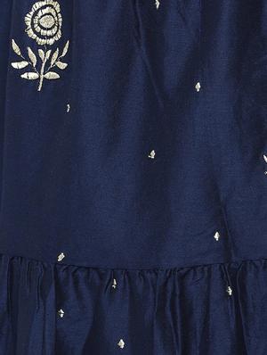 navy blue cotton flared skirt - 16893167 - Standard Image - 5