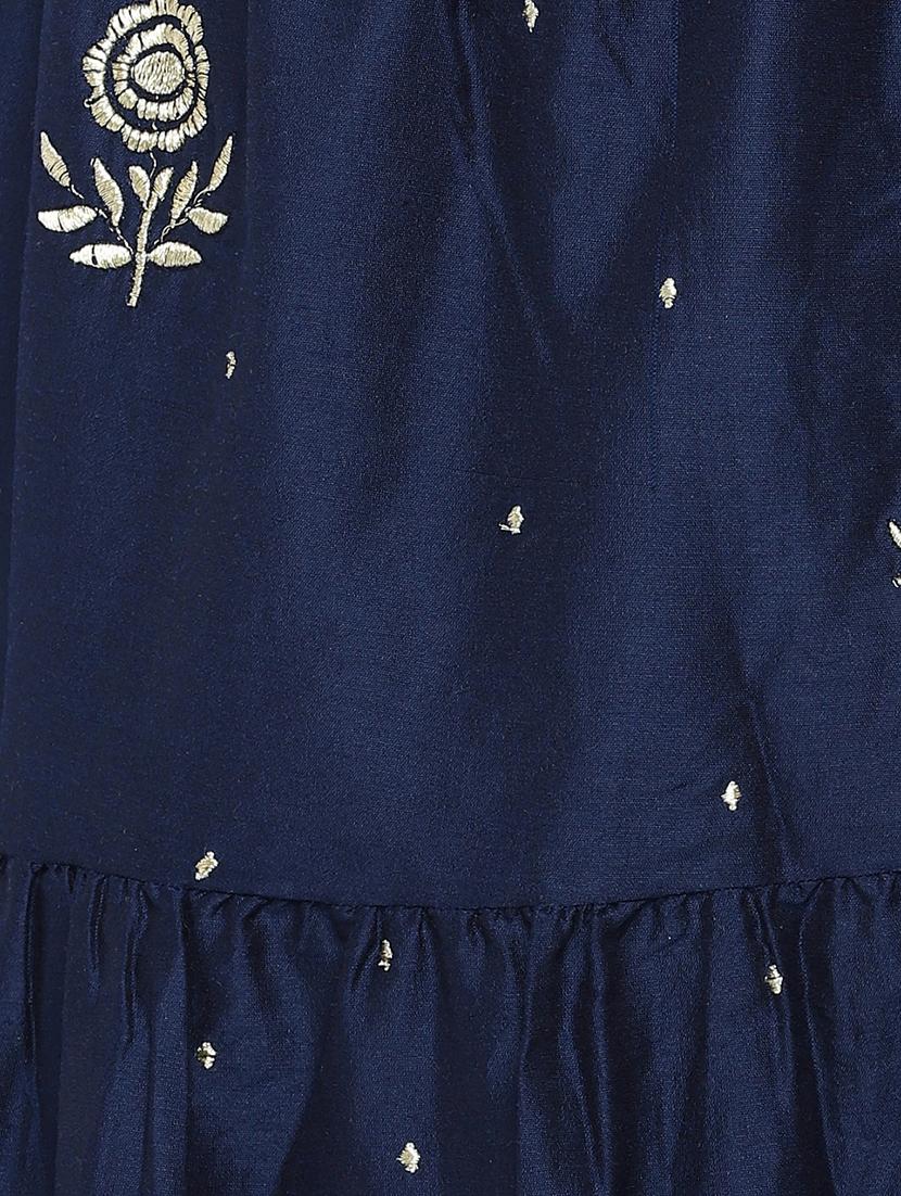 navy blue cotton flared skirt - 16893167 - Zoom Image - 5