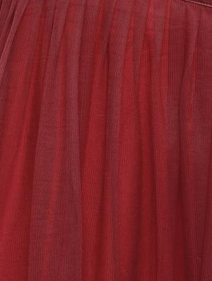 red cotton flared skirt - 16893171 - Standard Image - 5