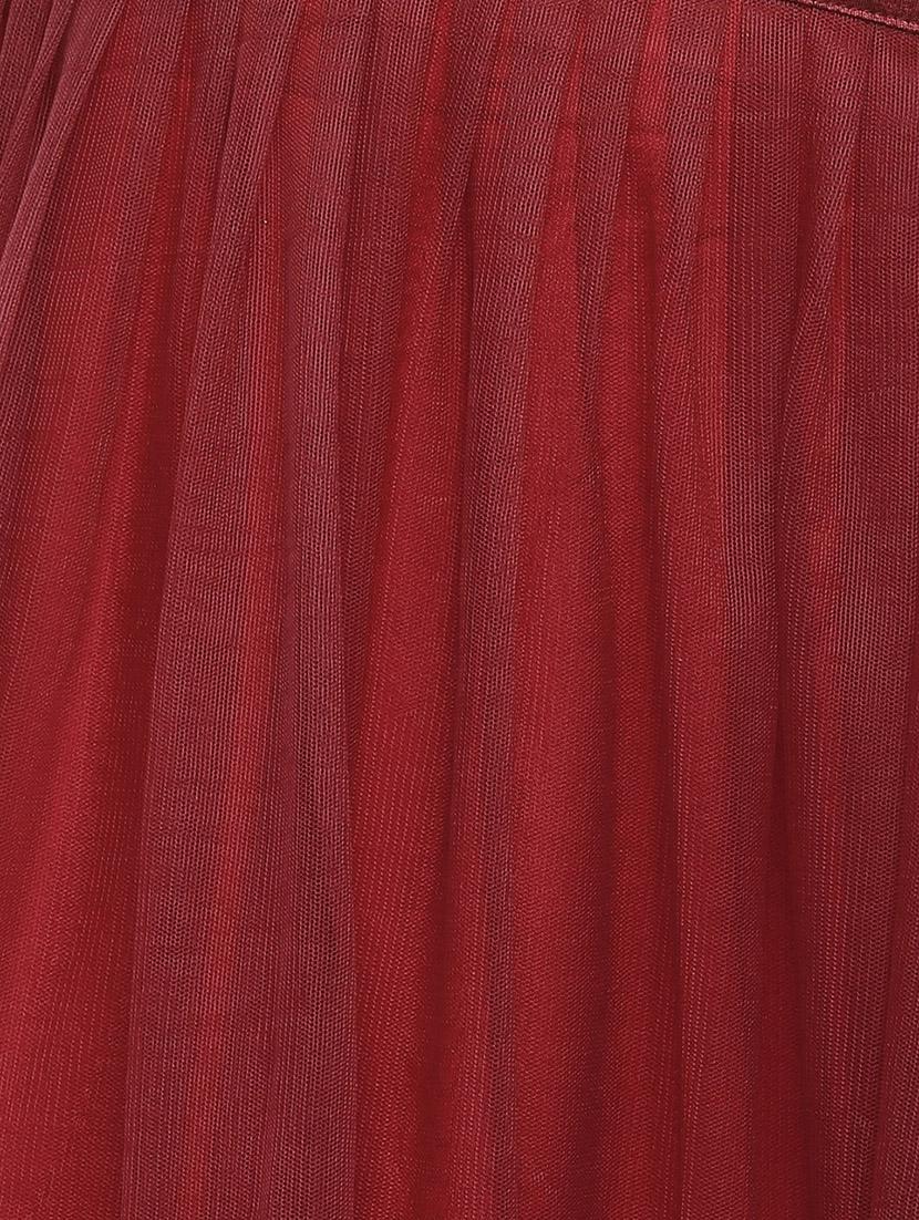 red cotton flared skirt - 16893171 - Zoom Image - 5