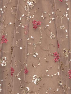 brown cotton flared skirt - 16893172 - Standard Image - 5