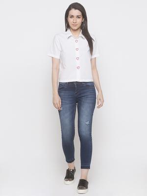short sleeved embroidered shirt - 16893335 - Standard Image - 4
