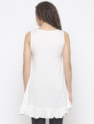 embroidered detail gathered hem tunic - 16893421 - Standard Image - 3