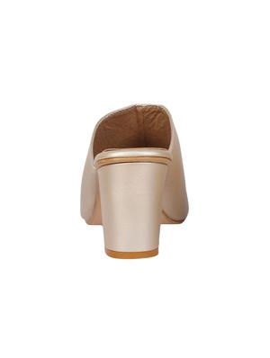 gold slip on sandals - 16893457 - Standard Image - 3