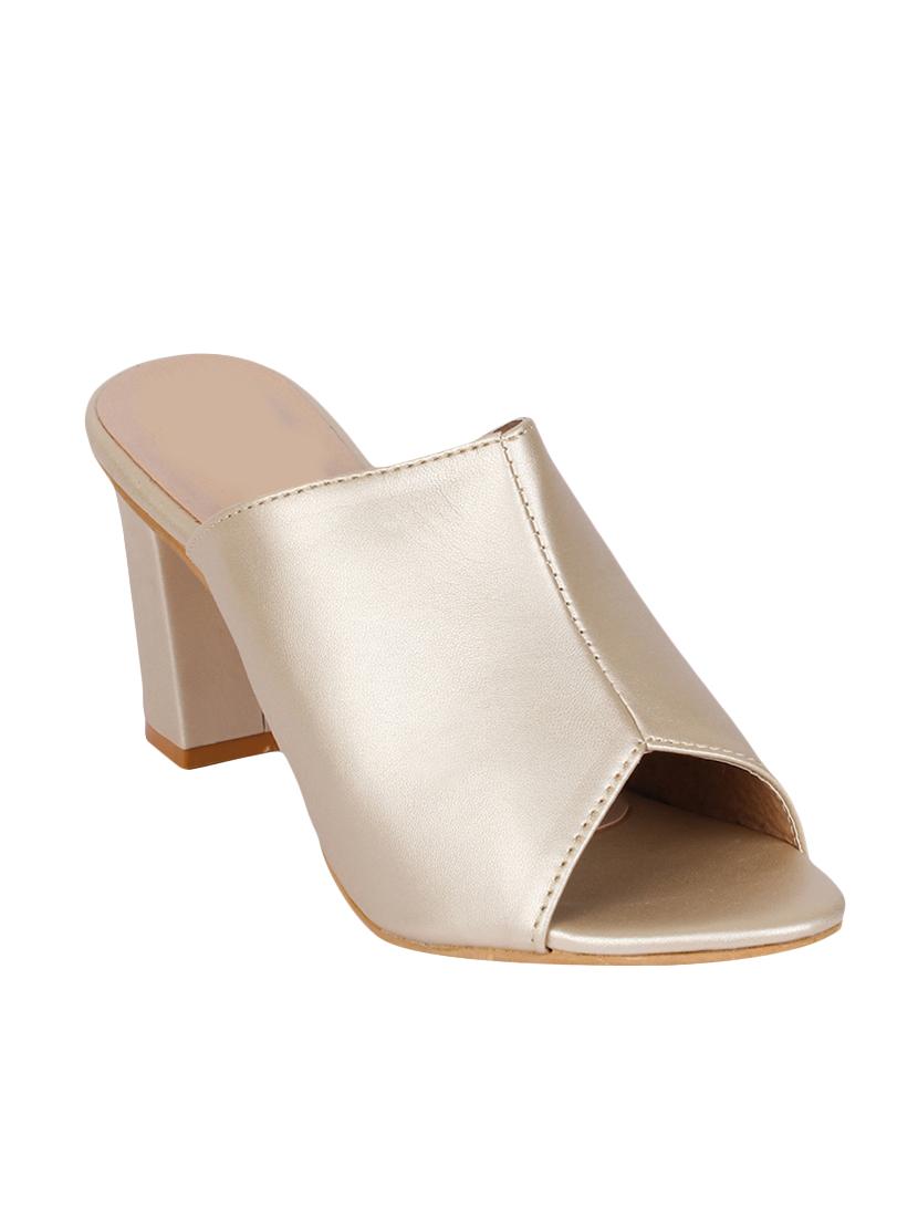 gold slip on sandals - 16893457 - Zoom Image - 1