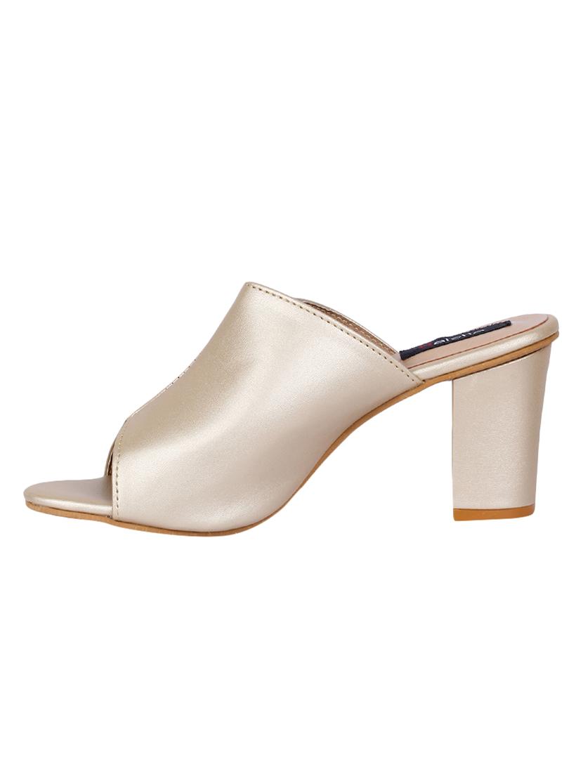 gold slip on sandals - 16893457 - Zoom Image - 2