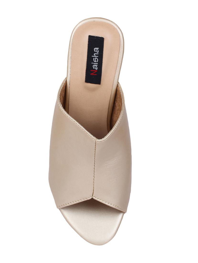 gold slip on sandals - 16893457 - Zoom Image - 4