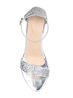 silver ankle strap sandals - 16893680 - Standard Image - 4