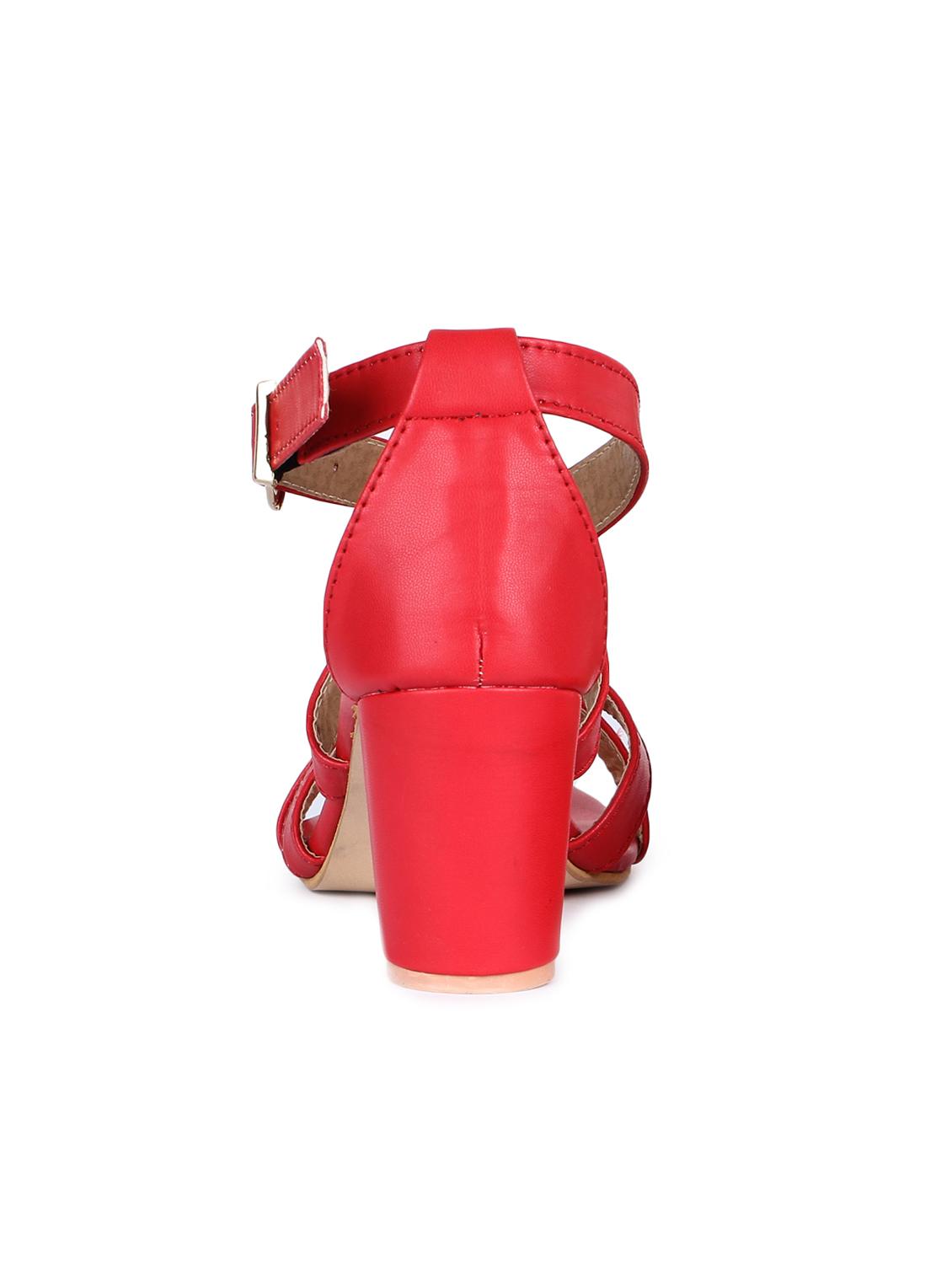 red closed back sandals - 16893688 - Zoom Image - 3