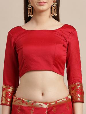 floral banarasi saree with blouse - 16893906 - Standard Image - 3