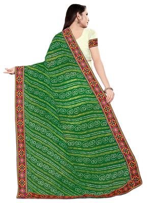 bandhani half and half saree with blouse - 16894004 - Standard Image - 2
