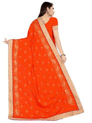 self design embroidered saree with blouse - 16894011 - Standard Image - 2