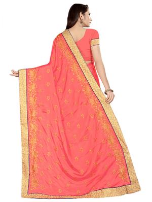 self design embroidered saree with blouse - 16894012 - Standard Image - 2