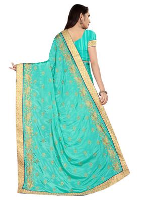 self design embroidered saree with blouse - 16894018 - Standard Image - 2