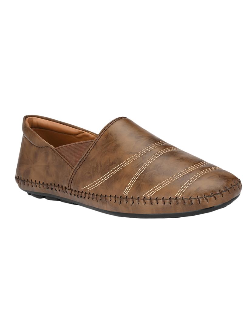 brown synthetic slip on loafers - 16894031 - Zoom Image - 1