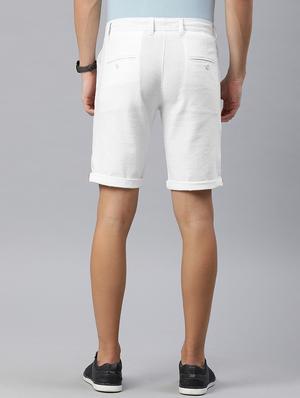 white solid bermuda shorts - 16894457 - Standard Image - 3