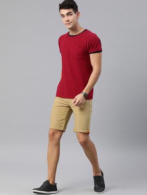 brown solid bermuda shorts - 16894459 - Standard Image - 4