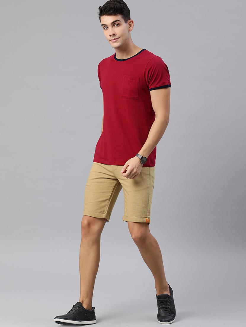 brown solid bermuda shorts - 16894459 - Zoom Image - 4