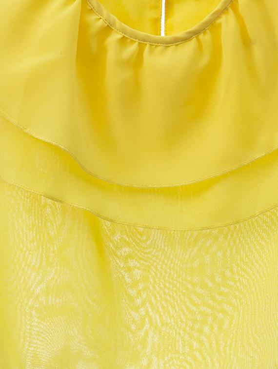yellow polyester regular top - 16894657 - Zoom Image - 3
