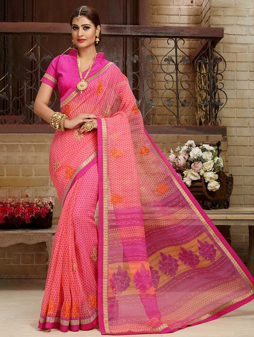 embroidered bhagalpuri saree with blouse - 16894742 - Very Small Image - 1