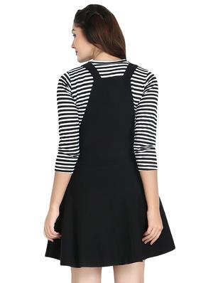 dungaree dress with striped top - 16894800 - Standard Image - 3