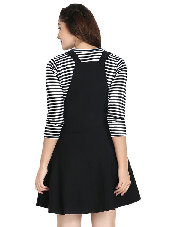 dungaree dress with striped top - 16894800 - Zoom Image - 3