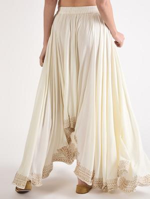 gold print flared palazzo - 16895340 - Standard Image - 3