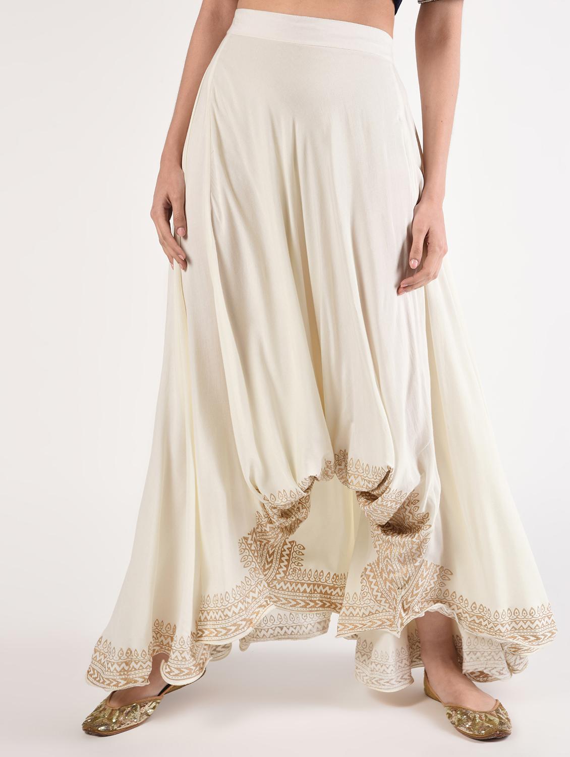 gold print flared palazzo - 16895340 - Zoom Image - 2