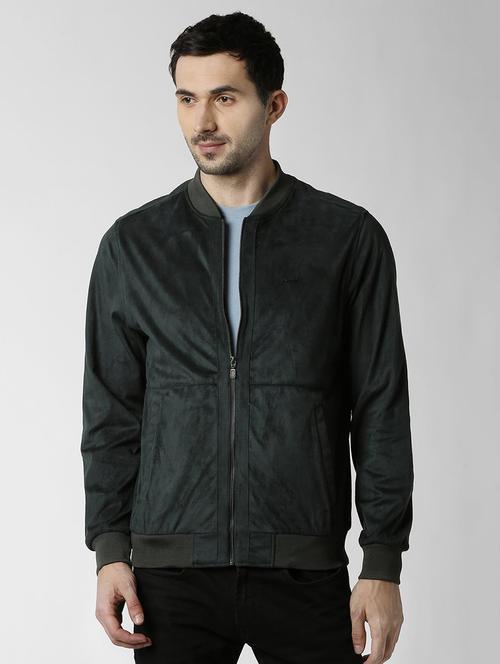 green solid bomber jacket - 16895612 - Standard Image - 1