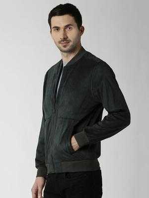 green solid bomber jacket - 16895612 - Standard Image - 2