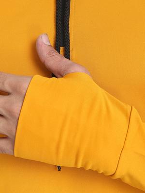 yellow solid thumb hole t-shirt - 16896297 - Standard Image - 4