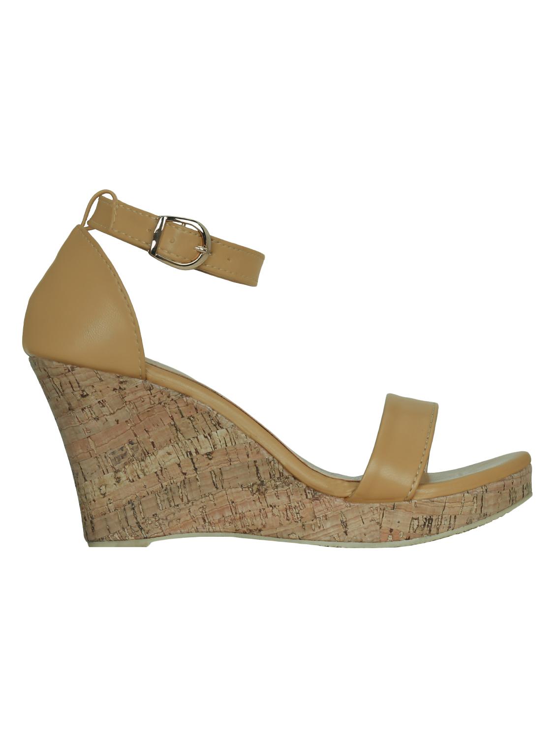 beige ankle strap wedges - 16896572 - Zoom Image - 3
