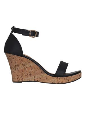 black ankle strap wedges - 16896573 - Standard Image - 3