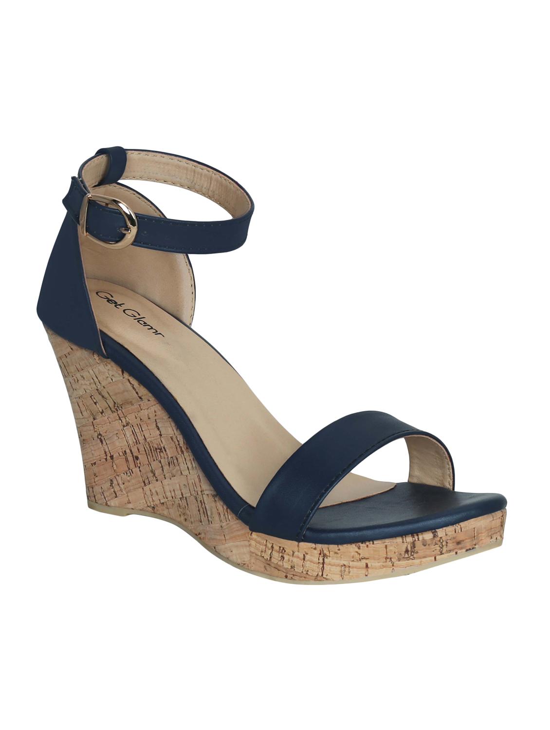 navy ankle strap wedges - 16896574 - Zoom Image - 2