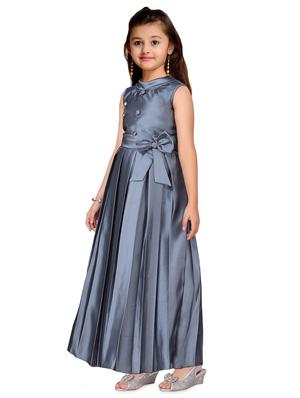 grey satin party gown - 16896664 - Standard Image - 2
