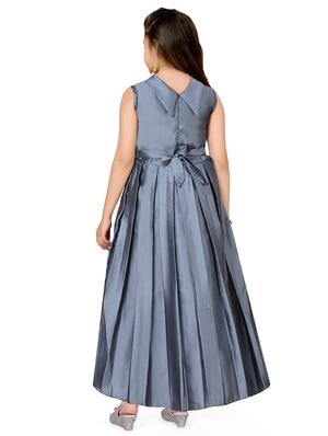 grey satin party gown - 16896664 - Standard Image - 3