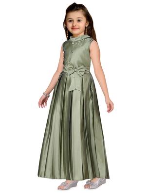 green satin party gown - 16896666 - Standard Image - 2