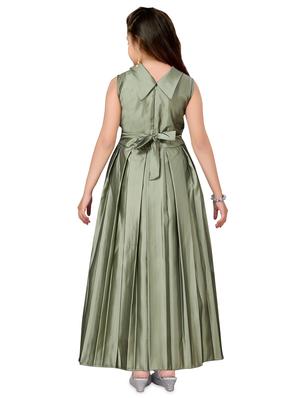 green satin party gown - 16896666 - Standard Image - 3