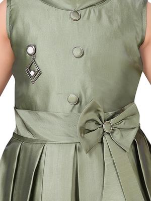 green satin party gown - 16896666 - Standard Image - 4
