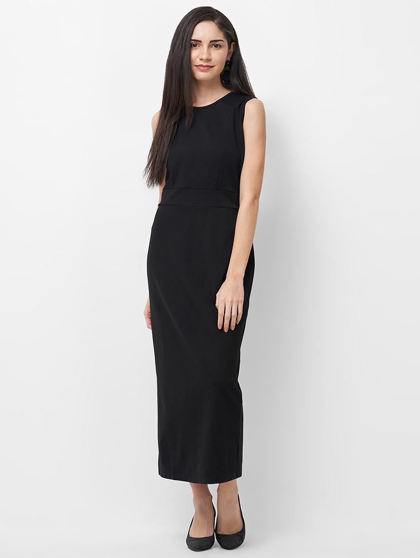 round neck bodycon maxi dress - 16896972 - Zoom Image - 1