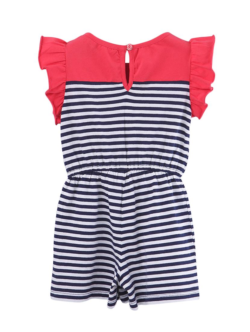 blue cotton 3/4th jumpsuit - 16897335 - Zoom Image - 2