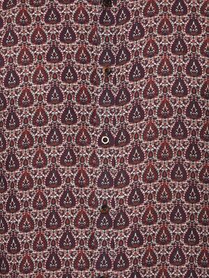 red cotton linen printed casual shirt - 16897511 - Standard Image - 4