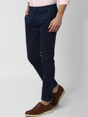 navy blue printed chinos - 16897605 - Standard Image - 2