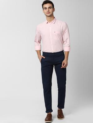 navy blue printed chinos - 16897605 - Standard Image - 4